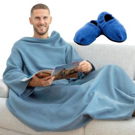 Pack Zapatillas de Casa Calentables en Microondas y Batamanta Individual con Bolsillo Central InnovaGoods Precio: 29.79000035. SKU: B15MTVTPNA