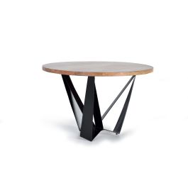 Giner Y Colomer Mesa de Comedor Redonda Acacia Natural con Patas de Metal Negro Precio: 883.2879. SKU: B13KNMAKFA