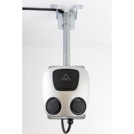 Next Green Soporte Techo y Suelo para Tubo Acero 60mm HD para Instalación de Caja de Carga