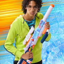 Hasbro Nerf Load Out Arctic Zerostriker G1763 Lanzador Personalizable con Accesorios e Incluye 24 Dardos N1