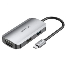 Vention TOAHB Adaptador USB-C Hub con HDMI 4K, VGA, USB 3.0, USB-C PD 100W Gris Precio: 14.49999991. SKU: B13SLFV9TV
