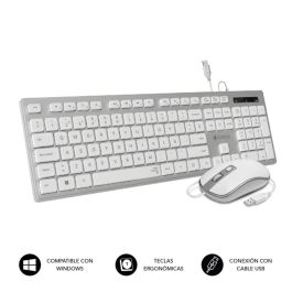 SUBBLIM SUBKBC-CEKE60 Kit Teclado y Ratón con Cable USB Plug&Play Ergonómico Silencioso Universal QWERTY Español 1600 DPI Plata, Blanco Precio: 19.49999942. SKU: B13PVP2JAR