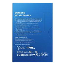 Samsung MZ-V9S2T0 SSD 2TB 990 EVO Plus NVMe PCIe 4.0 M.2 2280 Velocidad Lectura 7150 MB/s