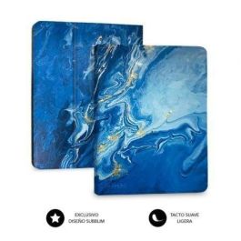 Subblim SUBKT5-BTTB01 Funda Teclado Keytab Pro Bluetooth 5.2 Español Universal para Tablets 9-11" Ultra Slim Diseño Mármol Azul