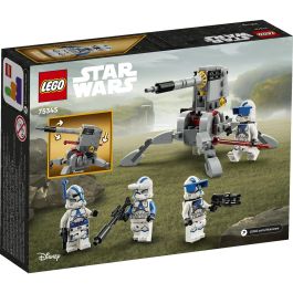 LEGO 75345 Star Wars Pack de Combate Soldados Clon 501, Incluye 4 Minifiguras y Cañón Antivehículo AV-7, +6 Años