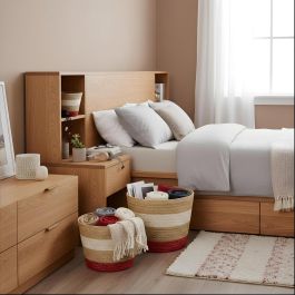 Inde Cesta Cónica de Seagrass para Almacenamiento, 30 cm