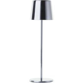 Lámpara de mesa exterior - BRILLIANT - XAANA - Recargable - Cromo - LED - 2W - 160lm - CCT - DIM - USB - IP44 Lámpara de mesa exterior - BRILLIANT - XAANA - Recargable - Cromo - LED - 2W - 160lm - CCT - DIM - USB - IP44