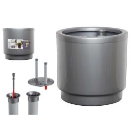 Maceta con reserva de agua Ibergarden 32 cm plata - 22 litros (4 Unidades) Precio: 45.8900002. SKU: S3610275