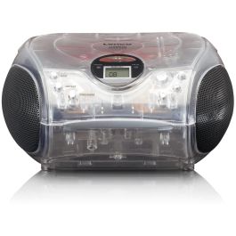 Lenco SCD-24TR Radio Portátil Digital FM Bluetooth Transparente con Pantalla LCD y Altavoces Estéreo