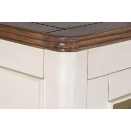 Vitrina Home ESPRIT Crema Marrón oscuro Madera de mango Madera MDF 150 X 45 X 190 CM