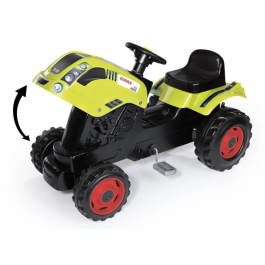 Smoby Tractor de pedal Farmer XL con Remolque para niños - Aventura con Bocina y Capó Practicable