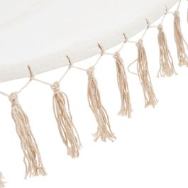 Outfit Hamaca de Polialgodón Blanca con Flecos 200x80 cm y Barra de Madera