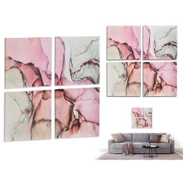 Lienzo 4 Piezas Mármol Rosa 35x35 cm - Giftdecor (6 Unidades) Precio: 55.94999949. SKU: S3608710