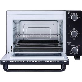 Continental Edison CEMF22B - Mini Horno Eléctrico 22L Negro 1300W con Función Asador y Circulación Natural