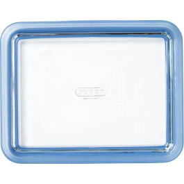 Pyrex PYR3426470301428 Juego de 3 Recipientes de Almacenamiento Rectangulares de Vidrio con Tapa - Sin Plástico - 0,8/1,5/2,6 L