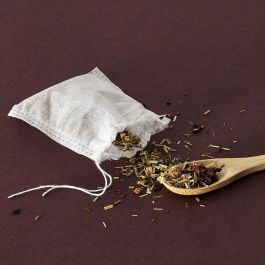 Cook Concept Juego de 5 Bolsas Reutilizables para Té e Infusiones de Algodón Lavables 5,5x8 cm