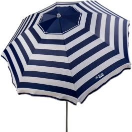 Sombrilla Aktive Azul/Blanco 220 x 209 x 220 cm Acero Tela Oxford (6 Unidades) Sombrilla Aktive Azul/Blanco 220 x 209 x 220 cm Acero Tela Oxford (6 Unidades)