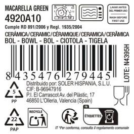Bol Macarella Green 1300 ml - Inde (16 Unidades) Bol Macarella Green 1300 ml - Inde (16 Unidades)