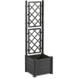 Jardinera cuadrada ITALIA con enrejado - 30L - Plástico - Antracita Precio: 80.50000046. SKU: B1EM2JSNR5