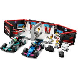 Lego Juego de Construcción Garaje Formula 1 con Coches Mercedes-AMG y Alpine - Lego City (Edad 7+ años)