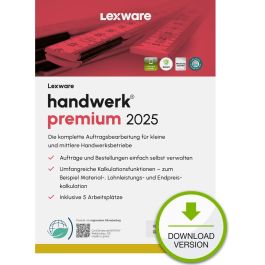 Lexware handwerk Premium 2025 - 1 Device. Licencia ABO - Descarga ESD Precio: 844.88999958. SKU: B13CAKL2D2