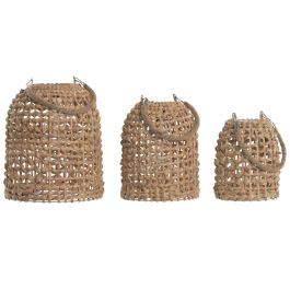 DKD Home Decor Lámpara Solar Terraza y Jardín Marrón Fibra 26x26x30 cm Set de 3 (2 Unidades) Precio: 57.49999981. SKU: B14N2LTVGX