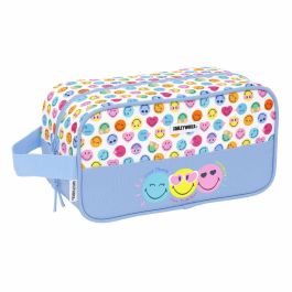 Zapatillero de Viaje Smiley Joyful Multicolor Azul claro 29 x 15 x 14 cm Zapatillero de Viaje Smiley Joyful Multicolor Azul claro 29 x 15 x 14 cm