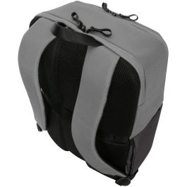 Targus Sagano Mochila para Portátil 15.6" Negro, Gris con Múltiples Bolsillos, Material Reciclado y Protección contra Lluvia
