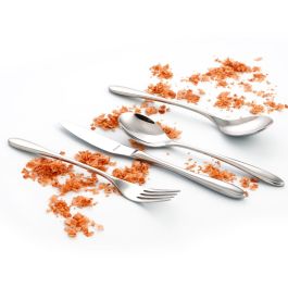 Amefa Cucharas de Mesa Colección Cuba, Juego de 12 Piezas Acero Inoxidable, 21,6 cm - 2,5 mm, Acabado Brillo, Apto Lavavajillas
