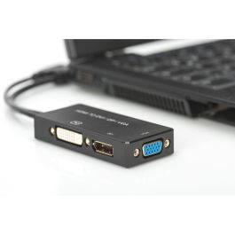Digitus DA-70836 Adaptador HDMI/USB2.0 a HDMI/DVI/DisplayPort 20cm Negro