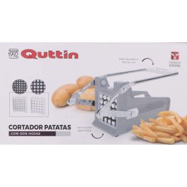 Quttin Cortador de Patatas con 2 Hojas, Ancho 9.7 cm, Alto 10.1 cm, Largo 23 cm