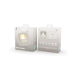 Wondee Billy Clock Despertador con Luz de Noche Grey, Compañero de Dormitorio Elegante y Funcional