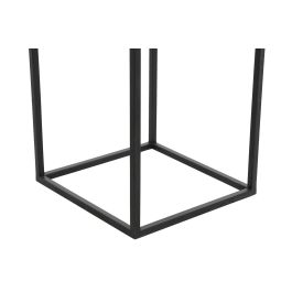 DKD Home Decor Macetero Loft Negro Dorado Metal 33 x 67 x 33 cm Set de 2