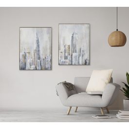 Cuadro Loft DKD Home Decor Gris Azul 2.4 x 80 x 60 cm (2 Unidades) Cuadro Loft DKD Home Decor Gris Azul 2.4 x 80 x 60 cm (2 Unidades)