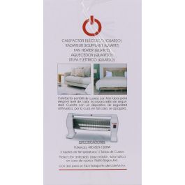 Basic Home Calefactor Eléctrico 600W-1200W, 13x23x53 cm (4 Unidades)
