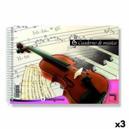 Bloc de Música Pacsa A4 20 Hojas 20 Piezas (3 Unidades) Bloc de Música Pacsa A4 20 Hojas 20 Piezas (3 Unidades)