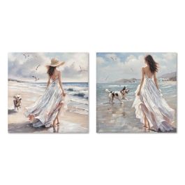 Cuadro Mediterraneo DKD Home Decor Blanco Azul 3 x 80 x 80 cm (2 Unidades) Precio: 57.79000051. SKU: B155Z3FKJ7
