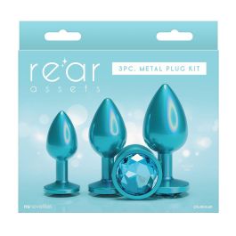 Plug Anal NS Novelties Rear Assets Azul 3 Piezas (9,5 cm) (7 cm) (8,2 cm)