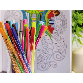 Stabilo Rotulador Pen 68 Arty Rollerset Estuche 25 Unidades Colores Surtidos Punta Fibra 1mm