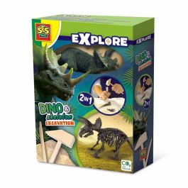 SES Creative Set de Excavación y Montaje 2 en 1 Dinosaurio Esqueleto Triceratops Educativo +5 años con Martillo y Cincel Precio: 26.49999946. SKU: B1AFNCEVCD