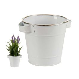 Cubo Metal Blanco Filo Plata Ibergarden 19.5x14.5x16.5 cm - 1500 ml (24 Unidades) Precio: 46.88999986. SKU: S3606223