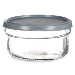 Vivalto Fiambrera de Cristal Redonda 415 ml Gris, Vidrio y Plástico, 12.5x12x6 cm (24 Unidades)