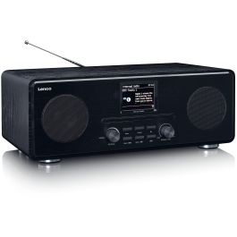 Lenco DIR-260BK Radio Internet DAB+ FM con Bluetooth y CD, Pantalla LCD 2.8", Madera, Negro