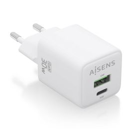 AISENS - CARGADOR GaN 30W, 1xUSB-C PD3.0 QC4.0, 1xUSB-A QC3.0, BLANCO Precio: 6.69000046. SKU: B16Z554L8D