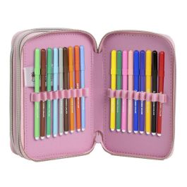Cerdá Estuche Plumier Escolar con Accesorios Giotto Hello Kitty Rosa 12.5x6.5x19.5 cm para niños +3 años