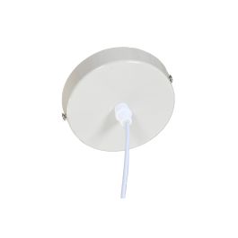 DKD Home Decor Lámpara de Techo Urban Colección Bubla Crudo Blanco de Lino y Metal 50x50x30 cm Casquillo E27 Pack 2 Unidades