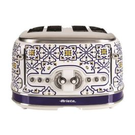 Ariete Tostador 4 Ranuras Capri con Función Descongelar y Recalentar, 6 Niveles de Tueste y Bandeja Extraíble Ariete Tostador 4 Ranuras Capri con Función Descongelar y Recalentar, 6 Niveles de Tueste y Bandeja Extraíble