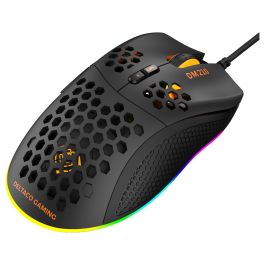 Deltaco Gaming GAM-108 Ratón Gaming RGB, Óptico, 6400 DPI, 7 Botones, Cable USB 1.8m, Negro