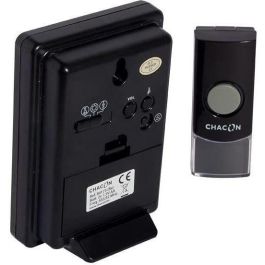 Chacon Timbre Inalámbrico para puerta, fácil de instalar, con amplio alcance de 80 metros y 32 melodías seleccionables. Chacon Timbre Inalámbrico para puerta, fácil de instalar, con amplio alcance de 80 metros y 32 melodías seleccionables.