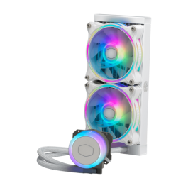 COOLER MASTER - MasterLiquid ML240 Illusion ARGB - Refrigeración líquida para PC - Radiador de 240 mm - Blanco (MLX-D24M-A18PW-R1)